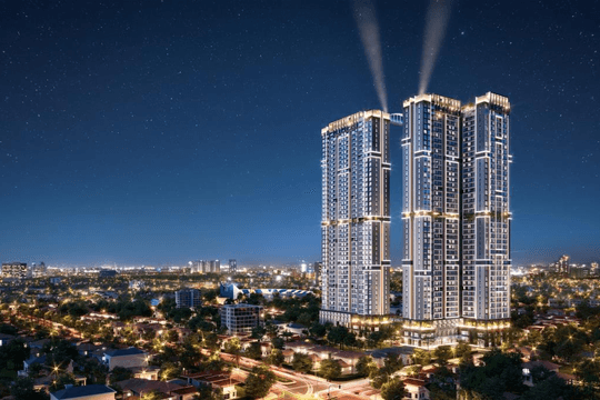 Việt Nam đang sở hữu toà tháp đôi có cầu kính trên không cao nhất cả nước, xác lập kỷ lục ngay ngày khánh thành
