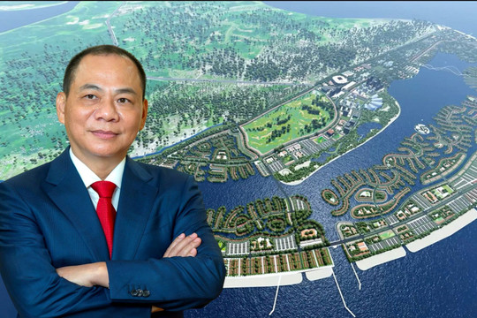 Tỷ phú Phạm Nhật Vượng đang cho gần 9.000 người, hơn 2.000 máy móc thi công xuyên ngày đêm tại siêu dự án 18 tỷ USD