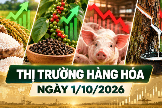 Thị trường hàng hóa ngày 1/10: Giá tiêu bật tăng, heo hơi tiếp tục giảm sâu