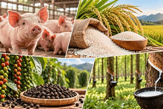Thị trường hàng hóa ngày 16/10: Cao su thế giới đồng loạt giảm, heo hơi chững đà lao dốc