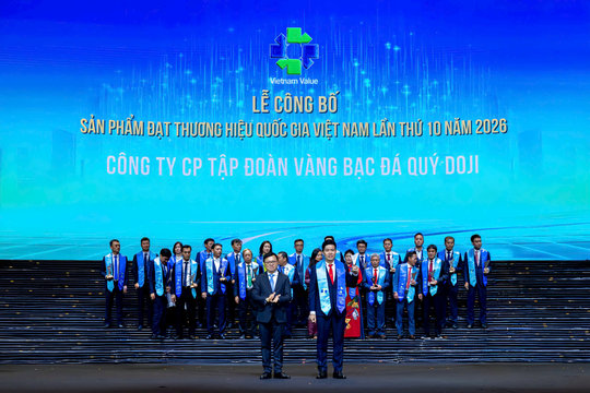DOJI được vinh danh thương hiệu quốc gia Việt Nam 16 năm liên tiếp