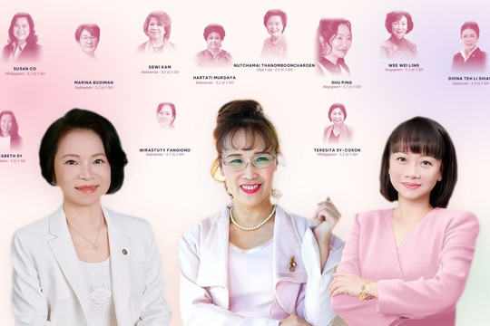 Việt Nam có số lượng nữ tỷ phú đứng top đầu Đông Nam Á, nắm tài sản 10,6 tỷ USD, chiếm 20% cả khối