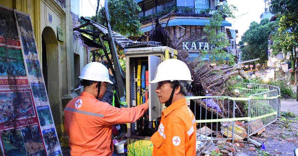 EVN bác bỏ thông tin "lưới điện tan hoang", "Hà Nội mất điện diện rộng" khi siêu bão Yagi đổ bộ