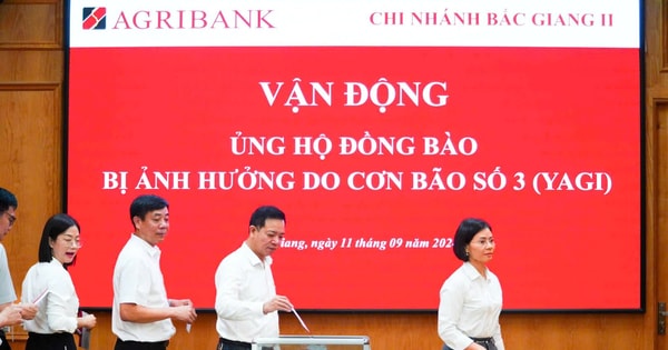 Cán bộ, người lao động Agribank ủng hộ 01 ngày lương khắc phục hậu quả bão số 3