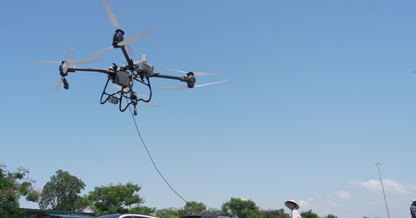 Máy bay không người lái phá thế cô lập, tiếp tế 5 tấn hàng hóa, cứu trợ vùng lũ dữ Thái Nguyên