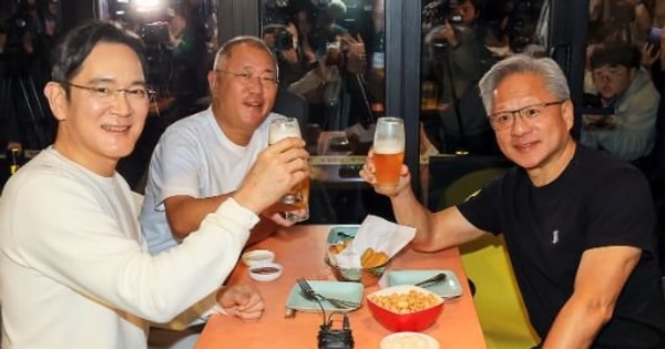 CEO Nvidia gặp ‘Thái tử Samsung’, Chủ tịch Hyundai cùng uống bia, ăn gà rán