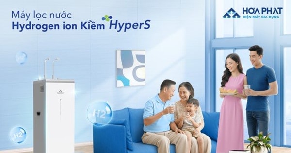 Máy lọc nước Hydrogen Ion Kiềm HyperS cung cấp hai loại nước cho mọi lứa tuổi