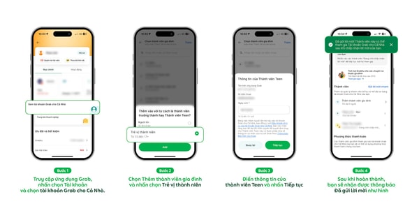Grab thử nghiệm phục vụ người dùng 13-17 tuổi