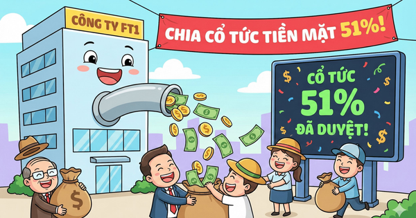 Một công ty chốt danh sách trả cổ tức tiền mặt "khủng" tỷ lệ 51% vào ngày mai
